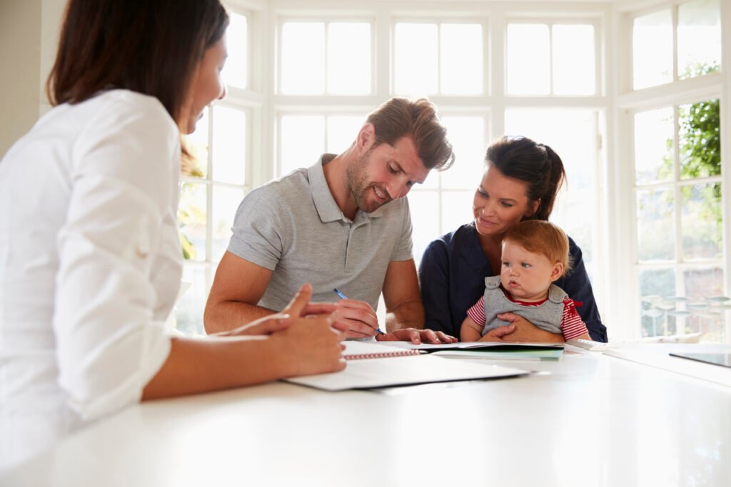 Family Signing Documents